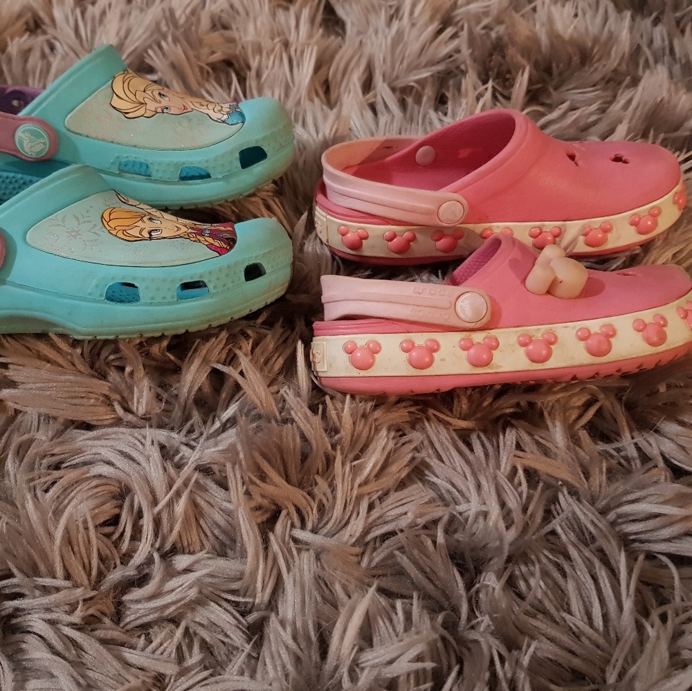 Crockskids clogs shoes,Frozen,Minnie mouse edition